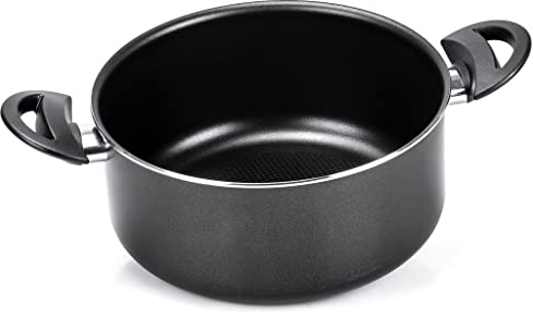 Moneta Gea Casseruola a 2 Manici, 24 Cm, Alluminio 100% riciclato, per Ogni Piano Cottura Incluso l'Induzione, Made in Italy