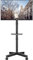 BONTEC Supporto TV da Pavimento, Carrello Inclinabile per TV con Ripiano Multimediale e Ruote di Bloccaggio, Porta TV Adatto per TV LED, LCD, da 23 a 60 Pollici, Fino a 25 Kg, VESA Max 400 x 400 mm
