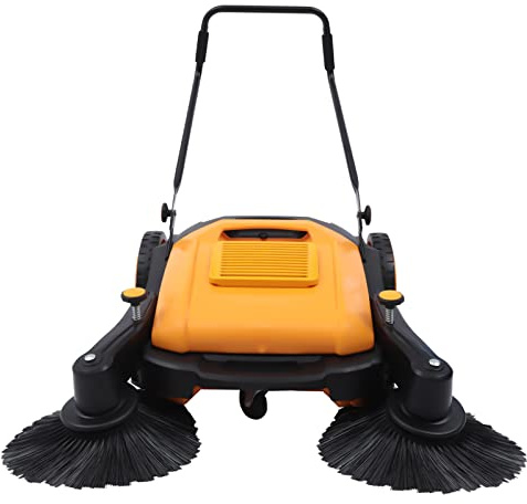 LGXSHOP Floor Sweeper Hand-Pushed Sweeper Folding Sweeper Outdoor Hand Push Floor Sweeper with 14.53 Gal Dustbin, 41.34 inch Effective Cleaning 39611ft² Feet Per Hour