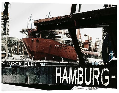 Posterlounge Hamburg Hafen Acrylglasbild von Nestwick 80 x 60 cm Wandbilder Wanddeko