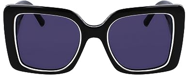 KARL LAGERFELD Damen Kl6126s Sonnenbrille, schwarz/weiß, One Size