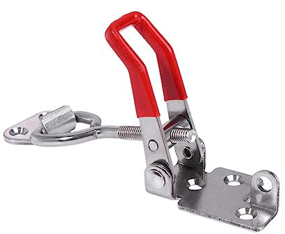 Homoyoyo 4pièces Lot De Pince à Loquet à Bascule Acier Inoxydable Réglable Pour Porte Armoire Boîte Outil Manuel Argent