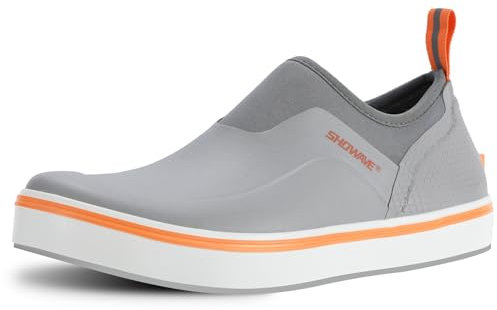 Showave Slip-on Waterproof Shoes for Men Rain Deck Booties Breathable, 7