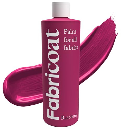 Fabricoat Fabric Paint – Restore or Change the Colour of Any Fabric - Paint Directly Onto Fabric - Transform Anything – Sofas, Lampshades, Car Interiors (500ml, Raspberry)