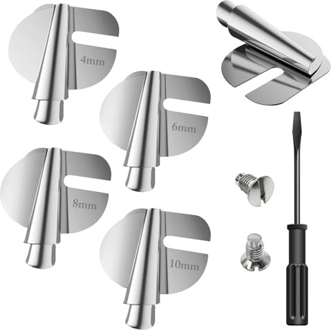 Goiern 4Pcs nähfuß für rollsäumer, nähzubehör,nähmaschinen zubehör, mit 4Größen Edelstahl Nähen Rolled Saum Presser Fuß für Zuhause(4/6/8/10mm)