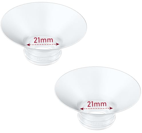 IVARONAL Flange Insert 2PCS 21mm Compatible with Momcozy M9/M6/M5/S12 Pro/V1 Pro/V2 pro, Spectra/Medela/Elvie/NCVI/TSRETE/eufy/Lansinoh/Paruu/MomMed Breast Pump 24mm Shields/Flanges (2pcs-21mm)
