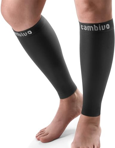 CAMBIVO Wadenbandage, Waden Kompression 2 Paar，Kompressionsstrümpfe Damen Herrn, Stützstrümpfe für Sport, Fussball, Laufen,Schwellung, Erholung