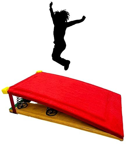 Sprungbrett für die Gymnastik im Teenageralter, S-förmiges, unterstütztes, tragbares Pferde-Sprungbrett mit eingebautem, verdicktem Feder-Sprungbrett für zu Hause, für die Leichtathletik und das Tra