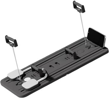 Pilates Board - Multifunctional Abdominal Board with Resistance Bands and Knee Mat, Multi-Purpose Foldable Pilates Reformer for Home gym, AB Roller for Full Body