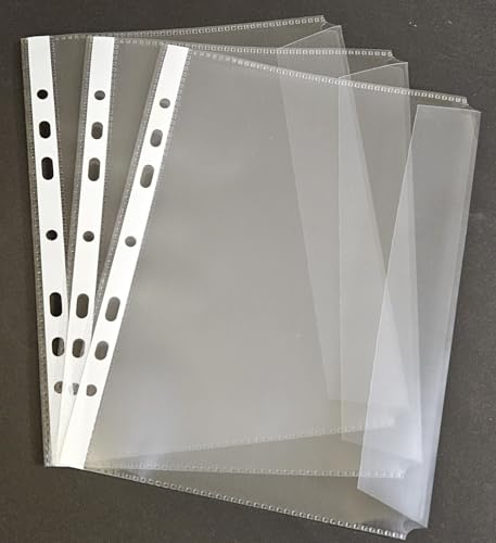 PS-Handelshaus A5 Hüllen für Fahrzeugbrief mit Klappe 150my glatt 50 St. | Extra stark (0,15mm), Glasklar, Dokumentenecht, Prospekthülle & Dokumentenhülle mit Abheftrand, 100% recycelbar