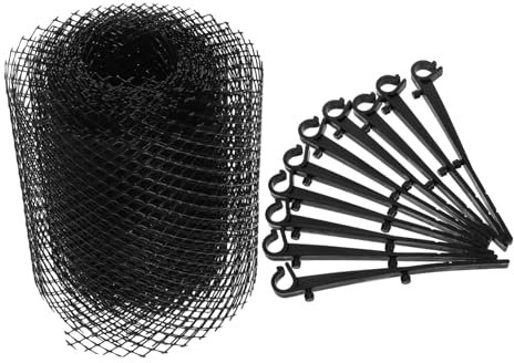 Happyyami Polypropylene Gutter Guard Mesh Roll Gutter Cover Screen Protection Net Downspout Filter