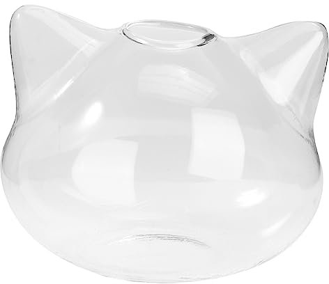 GOOHOCHY Jarrón Diseño De Gato para Flores Hidropónicas Decoración De Escritorio Ornamento Original y Transparente para Plantas y Arreglos El Hogar
