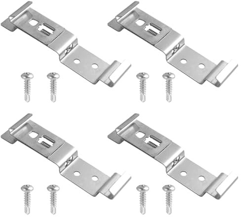 Lot de 4 clips de plaque d'immatriculation pour remorque - 125 x 25 mm - Support universel pour voiture, camion et remorque