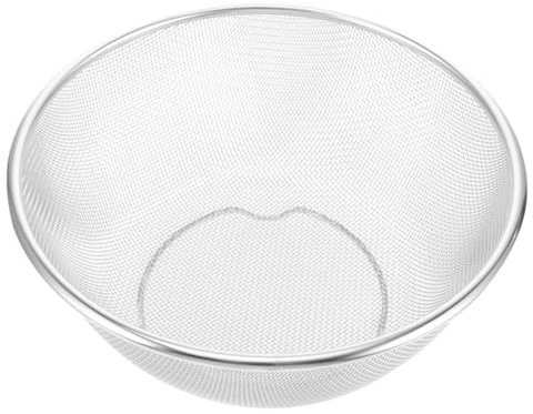 FUNNETOYU Bol Filtrant Acier Inoxydable Avec Support Passoire Micro-perforée Pour Laver Riz Et Légumes Idéale Pour Cuisine