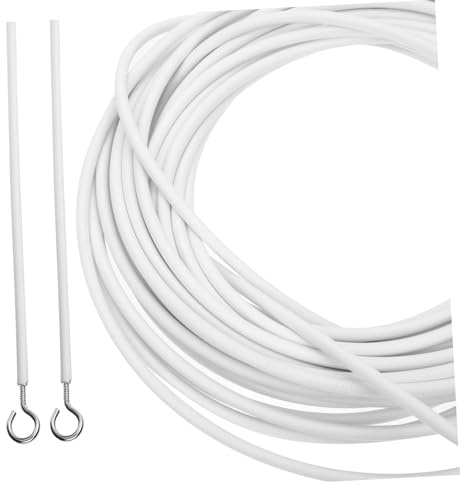 INOOMP Cable para Cortinas de Ventana Ganchos y Ojos de Sistema de Suspensión Resistente para Visillos y Decoraciones Fácil Instalación y Accesorios Versátiles para Hogar y Jardín
