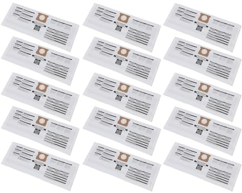 Fdit Sacs Filtrants pour Aspirateur, Capture Efficace de la Poussière pour Aspirateur de 5 à 8 Gallons, Sacs de Collecte de Poussière Jetables pour Matériel D'amélioration de L', Tissu Non tissé