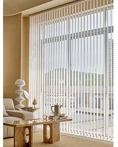Estor Opaco para Ventana y Puerta de Cristal,Cortina Lamas Verticales Translúcida,Persiana Térmica Protección UV,Protector Solar,con Accesorios,Tamaño de Color Personalizable (WxH:50cmx100cm)