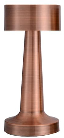 Générique Lampe de Table LED Rechargeable Bronze, Lampe de Bureau Sans Fil en Aluminium, Type C Lumières Modernes 3 Modes de Couleur