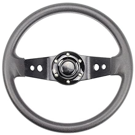 Volante Sportivo Auto,Volante A Calice Volante sportivo Golf Volante Modificato 13 pollici 32 cm Alluminio Spostamento del timone Decorazione (Color : Black)