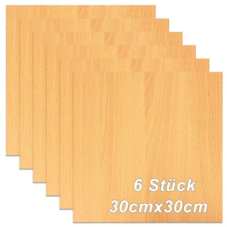 LUPATDY 6 fogli di compensato da 3 mm, in legno compensato di tiglio, taglio su misura, multiplex, pannelli in legno per fai da te, laser, modellismo, decorazione, pittura