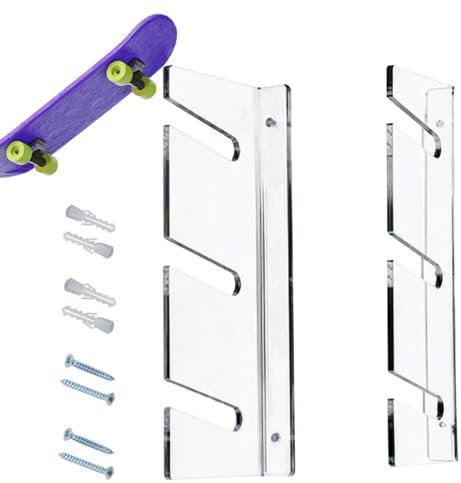 Zuasdvnk Acryl-Skateboard-Halter, Snowboard-Aufbewahrung, Wandmontage, 3-stöckig, Acryl, Snowboard-Aufbewahrung, Fitnessgeräte, Aufbewahrung für Garage, Geschäft, Zuhause