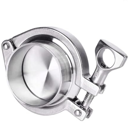 LEFTART SS304 Sanitär-TriClamp-Ferrule + Endkappe + Tri-Clamp + Silikondichtung, for Maschinenhersteller, Sanitärarmatur mit mittlerem Ferrule-Flansch(63mm x Ferrule 77.5)