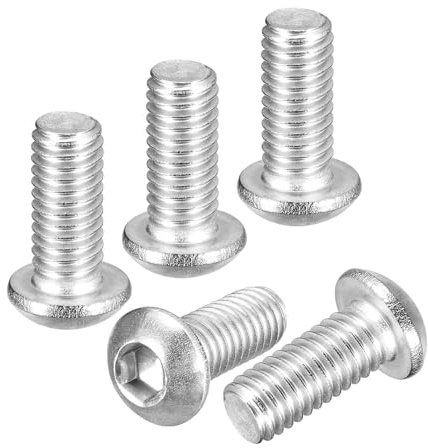 DTGN M6-1x14mm Linsenkopfschrauben mit Innensechskant - 100er Pack - Geeignet für Rennrad, Auto, Motorrad - 304 Edelstahl weiß lackiert - Sechskant-Antriebsbefestigungen