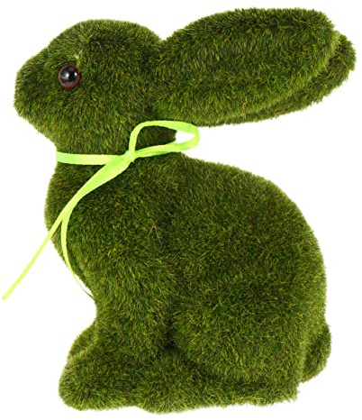 Cabilock Conejito Flocado Decorativo Conejos Pascua Conejos de Pascua decoración de Primavera lámpara de Conejito Disfraz de Vaquera Liebre Adorno de Conejo Conejito de Pascua Espuma Green