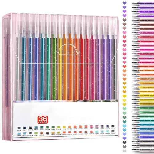 MOTIBACK Glitzer Gelstifte – Glitzerstifte für Erwachsene zum Zeichnen, Schreiben & Dekorieren (Mehrfarbig)