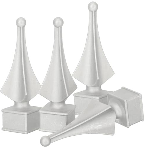 Veemoon Aluminum Fence Finials 6x6 Post Caps Fence Toppers Privacy Gate Topper Rust