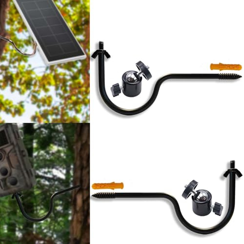 2 soportes para cámara de caza con conexión de tornillo universal de 1/4 a 20 pulgadas en el árbol, 360 °, trípode de árbol duradero para cámara de caza, cámara de vigilancia (soporte para cámara