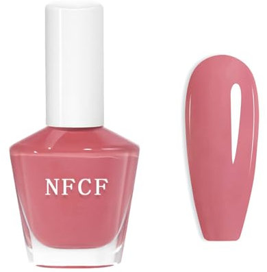 Pink Nail Varnish - Dark Pink Nail Polish - 15ml Quick Dry Long Lasting Nail Varnish - Breathable Light Mauve Nail Art Polish For Women Girls DIY - No Uv Needed