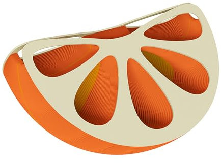 Xtroml Panier de Rangement Pliable en Papier avec Compartiments, Corbeille à Fruits Déco Sculpturale pour Bonbons, Fruits, Bureau ou Cuisine, Plateau Pliable pour Table Maison,Orange-L