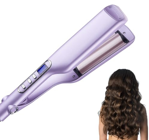 Große Welleneisen 20mm,Welleneisen für Haare,Lockenstab, Wasserwellen Einstellbare Temperatur (100°C-230°C),Anti-Verbrennung,für Lange/Kurze Haare,alle Haartypen