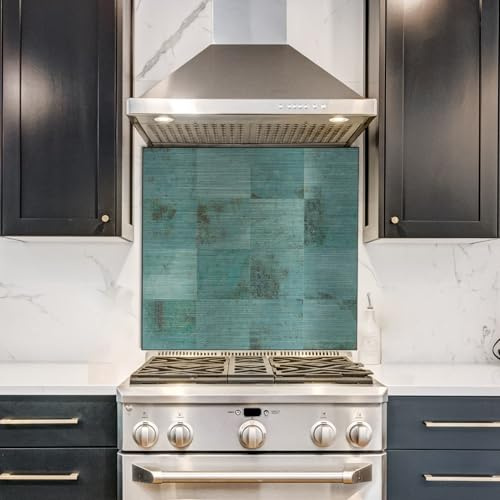 funlife Brushed Aluminum Self Adhesive Splashback for Kitchen, Bronze 14.5X14.5CM 16PCS