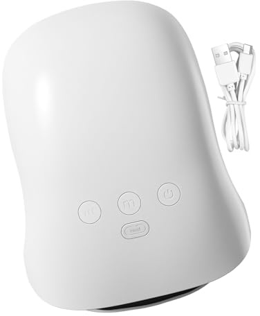 Tuxuseo Massaggiatore a Compressione Manuale - Riscaldante Elettrico per Mani con Massaggio,Macchina Massaggiante Leggera Per Dita E Palmo Con 3 Velocità Per Padre Madre Uomini Adolescenti