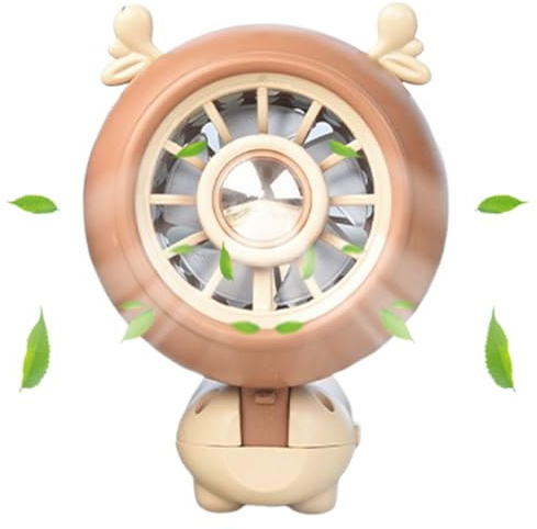 Ruwshuuk Personal Fan - Bear Folding Desk Fan,Cute Rechargeable Wind Blower for Gym Desk Workout Kids Home Camping Commuting Hiking Outdoor Activities