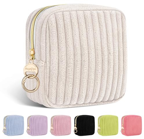 Tampon Tasche Binden Aufbewahrung Hygienebeutel für Damenbinden Damen Tampons Perioden Tasche Vliesstoff Organizer Unterwegs Notfalltasche Schule Mädchen Erste Periode Set Braut Geschenke(Beige)