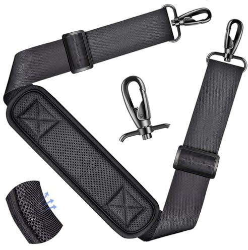 ZINZ Axelrem 59 tums universal väskrem med ultra tjock fast andningskudde Justerbar Heavy-duty axelrem för bärbar datorväska Crossbody Gym Bag Kameraväska och mer,Mörkgrå