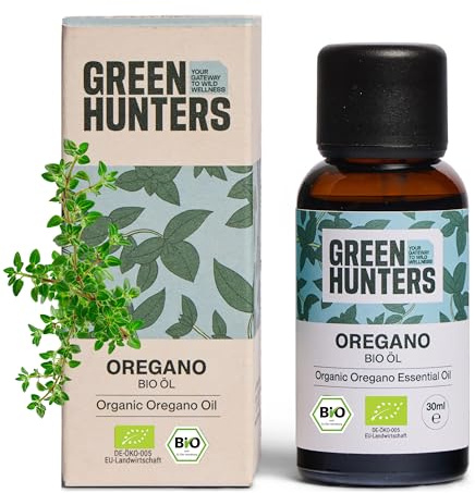 Green Hunters BIO Oreganoöl 30 ml – Ätherisches Öl – 100% naturrein – Bio zertifiziert