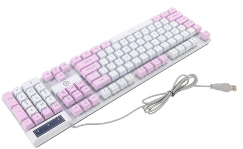Ipetboom Tastiera Meccanica Cablata LED per Computer Tastiera Rgb da Gioco per PC Effetti di Illuminazione Misti Retroilluminata USB per Laptop