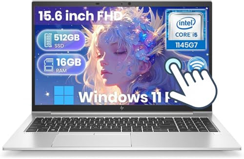 HP Elitebook 850 G8 Business Laptop Touchscreen, 15,6 Zoll FHD (1920 x 1080), Core i5-1145G7 bis 4,4 GHz, 16 GB RAM, 512 GB SSD, QWERTY Keboard, Windows 11 Pro (Renewed)