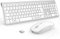 JOYACCESS Tastiera e Mouse Wireless Ricaricabile,Full Size Compatto Tastiera Mouse Wireless Costruito in 500mA Ricaricabile Batteria,2,4 GHz Tastiera WirelessLayout Italiano QWERTY per PC,Laptop