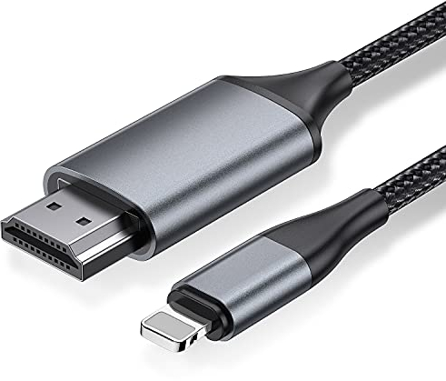 Cavo HDMI per iPhone 4.0 m, convertitore HDMI, telefono/Pad/Pod a TV, compatibilità iOS 11-14, uscita TV YouTube, HD1080P