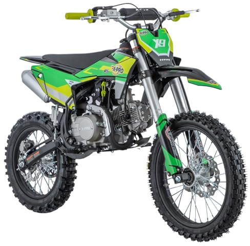 X-PRO X9 125cc Dirt Bike Adults Pit Bike 125 Pitbike,Big 17/14 Tires!(Green)
