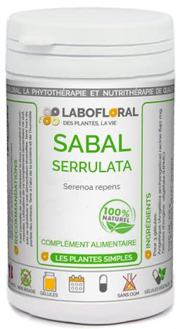 Sabal serrulata Labofloral 50 gélules dosées à 250 mg - Complément alimentaire - Prostate - Fabriqué en france