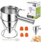 Demarsen Dispenser per Pasta, Dispenser per Pasta per Pancake in Acciaio Inossidabile, Dispenser per Pasta, porzionatore per Pasta, Apertura di dosaggio in Acciaio Inossidabile da 1200 ml e 4X imbuti