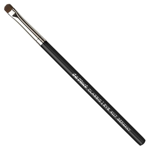 da Vinci, Classic Eyeliner Brush - Smudger, Vegan, Synthetic Fibre, for Gel Eyeliner, Eyeshadow & Kajal, Precise Lines, Cosmetic Brush, Easy to Clean, Handmade in Germany
