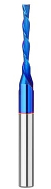 MACHSWON Straight Two Flute Router Cutter 1/4 Inch Shank,3mm Cut Diameter & 25.4mm Cut Length,Tungsten Carbide Tipped,Milling Cutter Straight Router Bit Flush Trim Bit Down Cutter