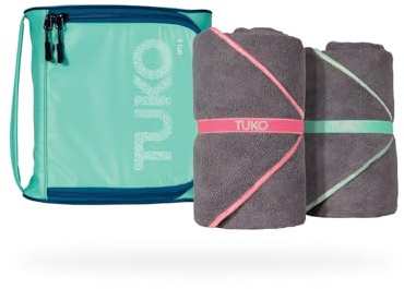 MISSION Tuko Microfiber Beach Towels 2 Pack, Quick Dry Pool Towel, 60 x 30